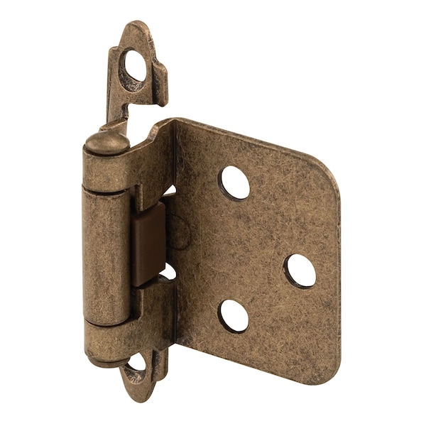 Prime-Line Self-Closing Hinge, Flush, Steel Construction, Antique Brass Finish (1 Pair) MP7136 - main